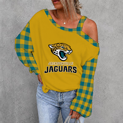 [SPECIAL OFFER] NEW CUSTOMIZED NFL30 JSJ JACKSONVILLE JAGUARS DROP SHOULDER SWEATSHIRT