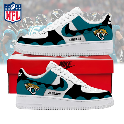 FINAL CLEARANCE - NEW CUSTOMIZED NFL30 JSJ JACKSONVILLE JAGUARS AF1 SNEAKERS