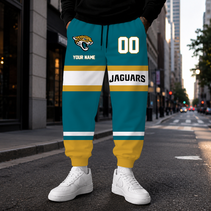 LIMITED EDITION - NEW CUSTOMIZED NFL30 JSJ JACKSONVILLE JAGUARS SWEATPANTS