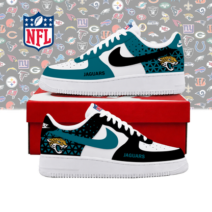 LIMITED EDITION - NEW CUSTOMIZED NFL30 JSJ JACKSONVILLE JAGUARS AF1 SHOES