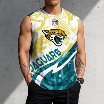 LIMITED EDITION - NEW CUSTOMIZED NFL30 JSJ JACKSONVILLE JAGUARS MEN'S GYM SHIRT