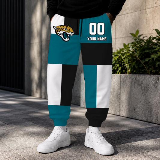 LIMITED EDITION - NEW CUSTOMIZED NFL30 JSJ JACKSONVILLE JAGUARS SWEATPANTS