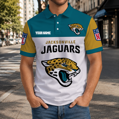 LIMITED EDITION - NEW CUSTOMIZED NFL30 JSJ JACKSONVILLE JAGUARS T-SHIRT, POLO SHIRT, ZIP POLO SHIRT, SWEATSHIRT, HOODIE & ZIP HOODIE