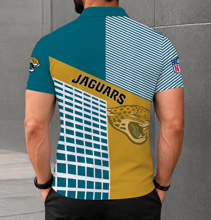 LIMITED EDITION - NEW CUSTOMIZED NFL30 JSJ JACKSONVILLE JAGUARS POLO SHIRT
