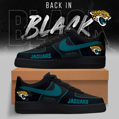 LIMITED EDITION - NEW CUSTOMIZED NFL30 JSJ JACKSONVILLE JAGUARS AF1 SNEAKERS