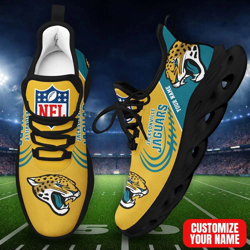 LIMITED EDITION - NEW CUSTOMIZED NFL30 JSJ JS JAGUARS PREMIUM CLUNKY SNEAKERS