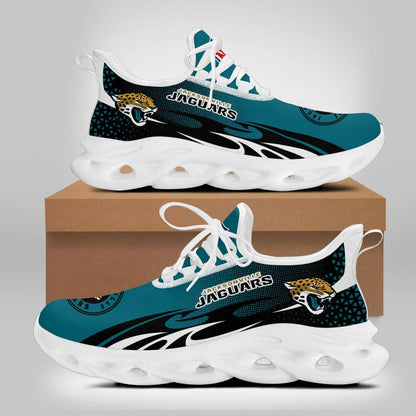 LIMITED EDITION - NEW CUSTOMIZED NFL30 JSJ JACKSONVILLE JAGUARS UNISEX MAX SOUL SHOES