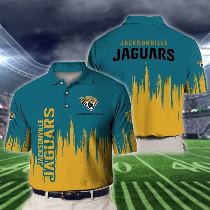 LIMITED EDITION - NEW CUSTOMIZED NFL30 JSJ JACKSONVILLE JAGUARS POLO SHIRT