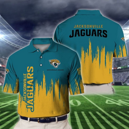 LIMITED EDITION - NEW CUSTOMIZED NFL30 JSJ JACKSONVILLE JAGUARS POLO SHIRT
