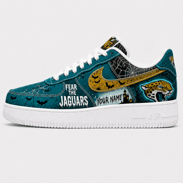 [SPECIAL OFFER] NEW CUSTOMIZED NFL30 JSJ JACKSONVILLE JAGUARS HALLOWEEN AF1 SHOES