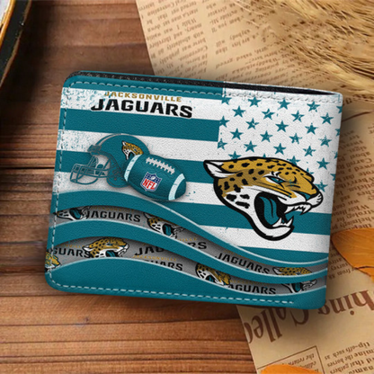 [SPECIAL OFFER] NEW CUSTOMIZED NFL30 JSJ JACKSONVILLE JAGUARS LEATHER WALLET