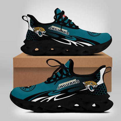 LIMITED EDITION - NEW CUSTOMIZED NFL30 JSJ JACKSONVILLE JAGUARS UNISEX MAX SOUL SHOES