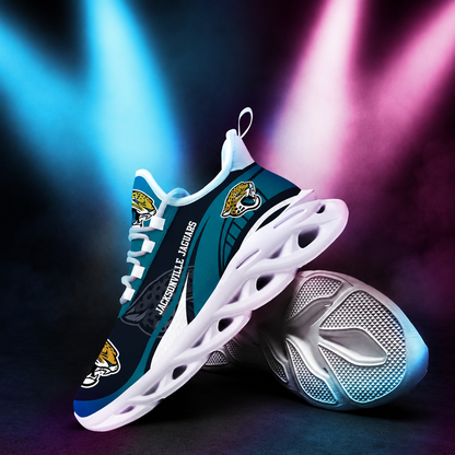 LIMITED EDITION - NEW CUSTOMIZED NFL30 JSJ JACKSONVILLE JAGUARS UNISEX MAX SOUL SHOES