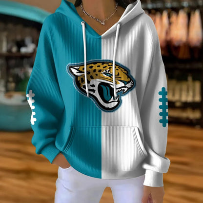 LIMITED EDITION - NEW CUSTOMIZED NFL30 JSJ JACKSONVILLE JAGUARS RIBBED HOODIE & SWEATSHIRT