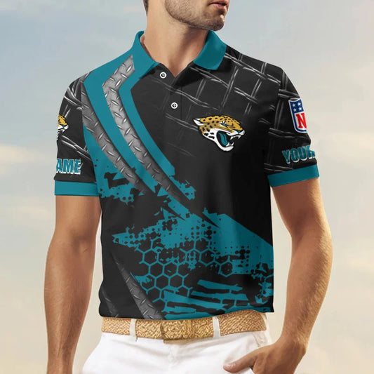 LIMITED EDITION - NEW CUSTOMIZED NFL30 JSJ JACKSONVILLE JAGUARS POLO SHIRT