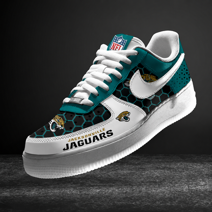 LIMITED EDITION - NEW CUSTOMIZED NFL30 JSJ JACKSONVILLE JAGUARS AF1 SNEAKERS