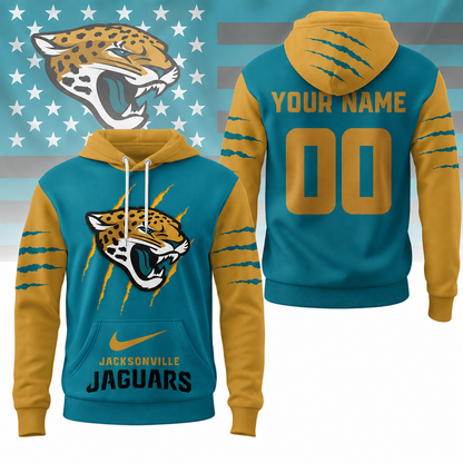 LIMITED EDITION - NEW CUSTOMIZED NFL30 JSJ JACKSONVILLE JAGUARS T-SHIRT, POLO SHIRT, ZIP POLO SHIRT, SWEATSHIRT, HOODIE & ZIP HOODIE