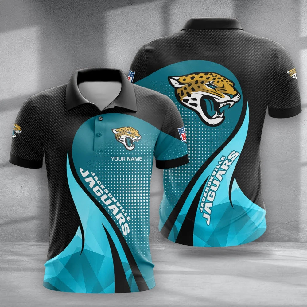 LIMITED EDITION - NEW CUSTOMIZED NFL30 JSJ JACKSONVILLE JAGUARS POLO, T-SHIRT & SHORT PANTS SET