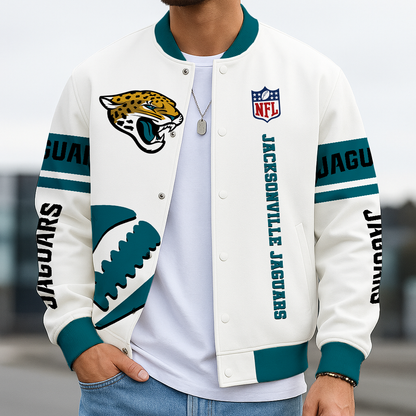 LIMITED EDITION - NEW CUSTOMIZED NFL30 JSJ JACKSONVILLE JAGUARS BASEBALL JACKET