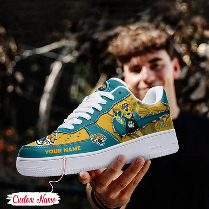 LIMITED EDITION - NEW CUSTOMIZED NFL30 JSJ JACKSONVILLE JAGUARS AF1 SNEAKERS
