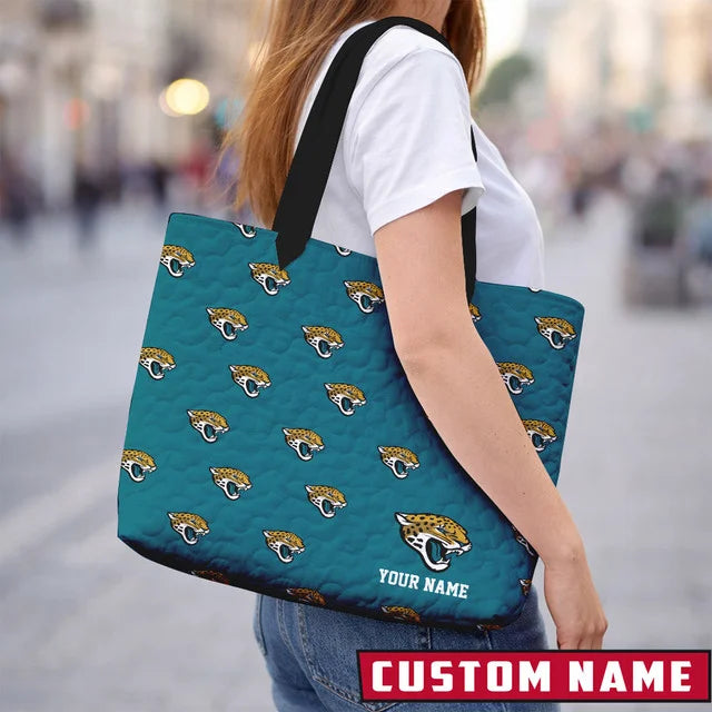 LIMITED EDITION - NEW CUSTOMIZED NFL30 JS JAGUARS QUILTED TOTE BAG