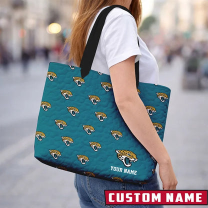 LIMITED EDITION - NEW CUSTOMIZED NFL30 JS JAGUARS QUILTED TOTE BAG