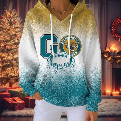 LIMITED EDITION - NEW CUSTOMIZED NFL30 JSJ JACKSONVILLE JAGUARS RIBBED HOODIE & SWEATSHIRT
