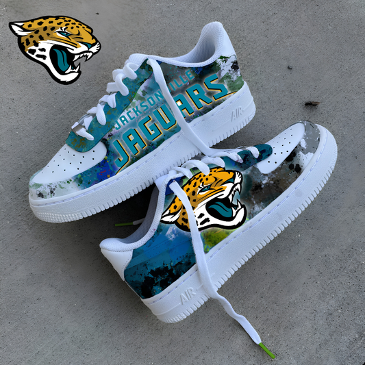 [SPECIAL OFFER] NEW CUSTOMIZED NFL30 JSJ JACKSONVILLE JAGUARS AF1 SNEAKERS