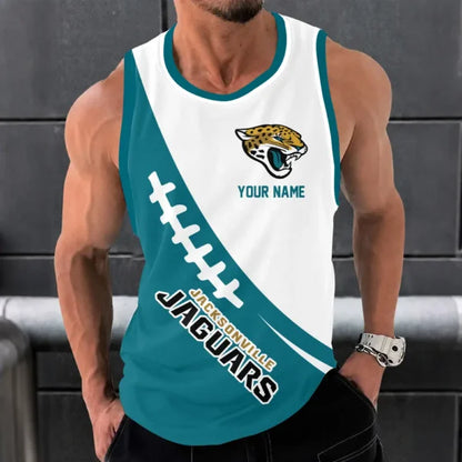 [SPECIAL OFFER] NEW CUSTOMIZED NFL30 JSJ JACKSONVILLE JAGUARS UNISEX TANK TOP