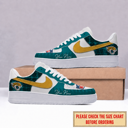 LIMITED EDITION - NEW CUSTOMIZED NFL30 JSJ JACKSONVILLE JAGUARS AF1 SHOES