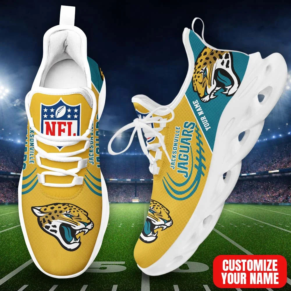 LIMITED EDITION - NEW CUSTOMIZED NFL30 JSJ JS JAGUARS PREMIUM CLUNKY SNEAKERS
