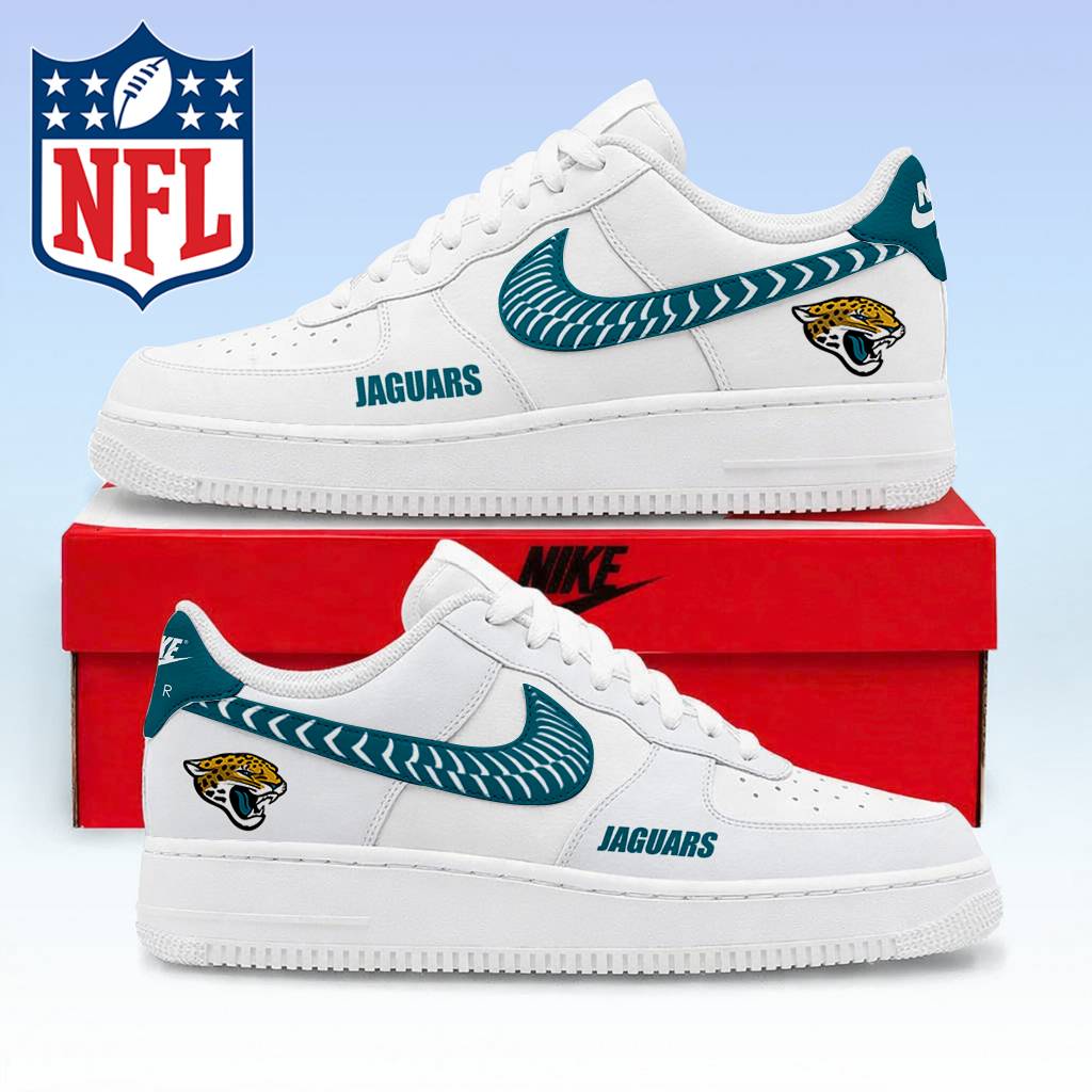 LIMITED EDITION - NEW CUSTOMIZED NFL30 JSJ JACKSONVILLE JAGUARS AF1 SNEAKERS