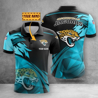 LIMITED EDITION - NEW CUSTOMIZED NFL30 JSJ JACKSONVILLE JAGUARS POLO SHIRT