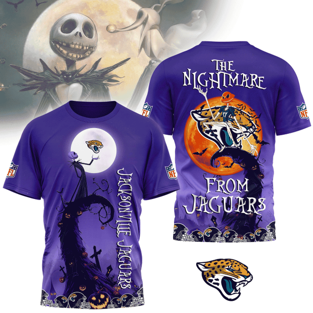 [SPECIAL OFFER] NEW CUSTOMIZED NFL30 JSJ JACKSONVILLE JAGUARS HALLOWEEN THE NIGHTMARE APPAREL