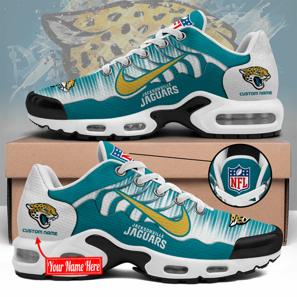 LIMITED EDITION - NEW CUSTOMIZED NFL30 JSJ JACKSONVILLE JAGUARS UNISEX AIR MAX PLUS SNEAKERS