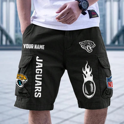 [SPECIAL OFFER] NEW CUSTOMIZED NFL30 JSJ JACKSONVILLE JAGUARS CARGO SHORTS