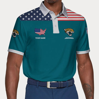LIMITED EDITION - NEW CUSTOMIZED NFL30 JSJ JACKSONVILLE JAGUARS POLO SHIRT