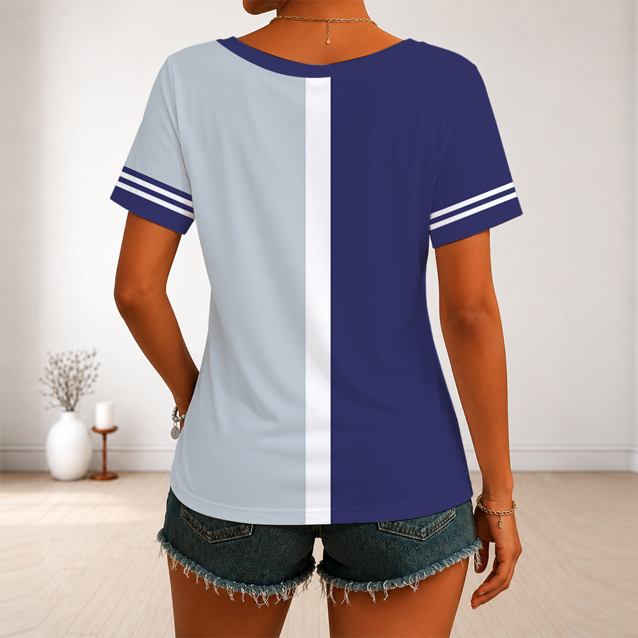 LIMITED EDITION - NEW CUSTOMIZED MLB30 COR COLORADO ROCKIES V-NECK FEMALE SHIRT