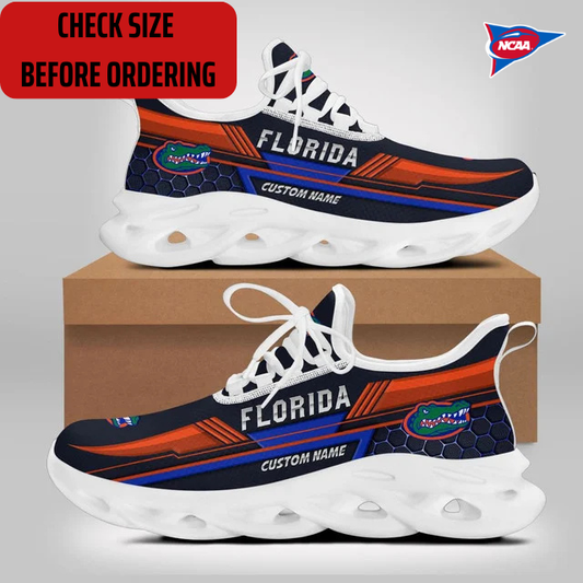 ELITE EDITION - NEW CUSTOMIZED NCAA FBS30 FLG FLORIDA GATORS CLUNKY SNEAKERS