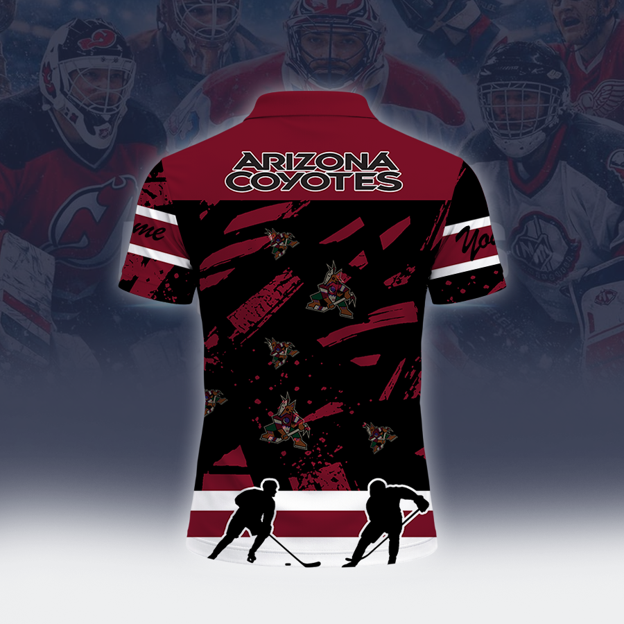 [SUPER SALE] NEW CUSTOMIZED NHL30 AZC ARIZONA COYOTES POLO SHIRT