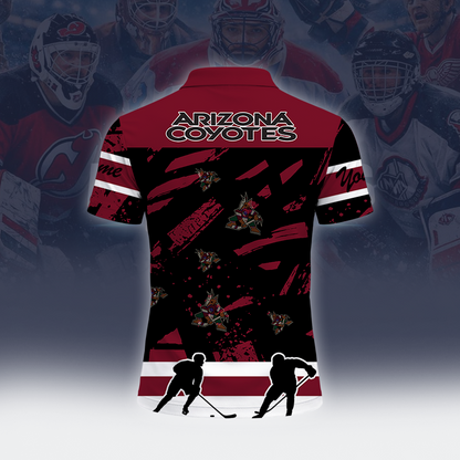 [SUPER SALE] NEW CUSTOMIZED NHL30 AZC ARIZONA COYOTES POLO SHIRT