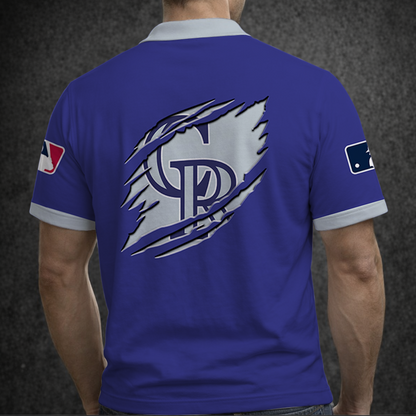 [FLASH SALE] NEW CUSTOMIZED MLB30 COR COLORADO ROCKIES POLO SHIRT