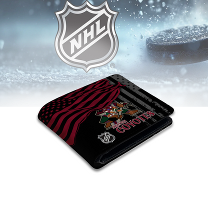 [SUPER SALE ] NEW CUSTOMIZED NHL30 AZC ARIZONA COYOTES LEATHER WALLET