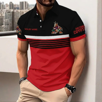 VIRAL EDITION - NEW CUSTOMIZED NHL30 AZC ARIZONA COYOTES POLO SHIRT, ZIP POLO SHIRT & T-SHIRTS