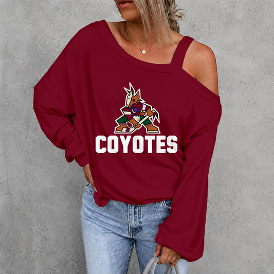 [SUPER SALE] NEW CUSTOMIZED NHL30 AZC ARIZONA COYOTES DROP SHOULDER SWEATSHIRT