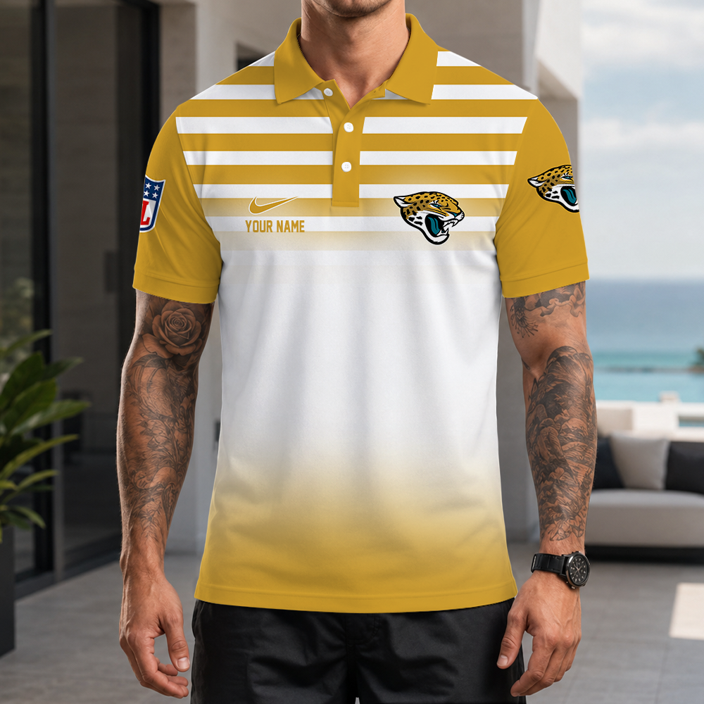 [SPECIAL OFFER] NEW CUSTOMIZED NFL30 JSJ JACKSONVILLE JAGUARS POLO SHIRT