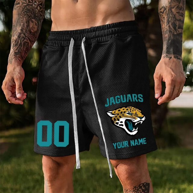 ELITE EDITION - NEW CUSTOMIZED NFL30 JSJ JACKSONVILLE JAGUARS SHORT PANTS