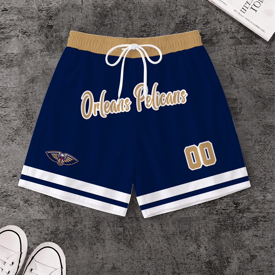 LIMITED EDITION - NEW CUSTOMIZED NBA30 NOP NEW ORLEANS PELICANS SHORT PANTS