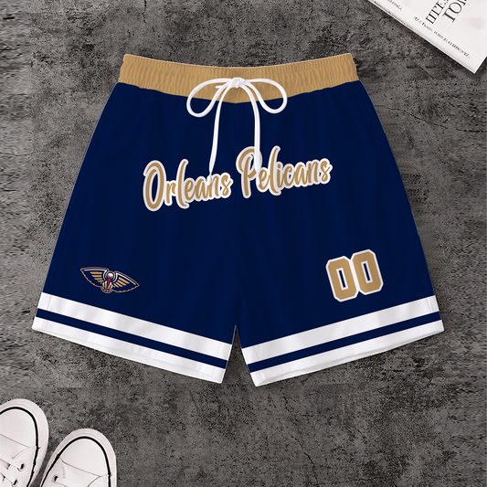 LIMITED EDITION - NEW CUSTOMIZED NBA30 NOP NEW ORLEANS PELICANS SHORT PANTS