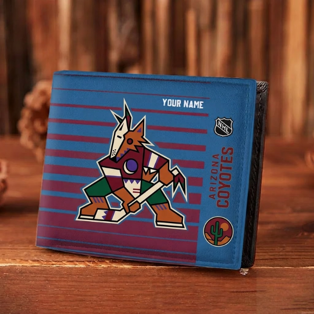 VIRAL EDITION - NEW CUSTOMIZED NHL30 AZC ARIZONA COYOTES LEATHER WALLET